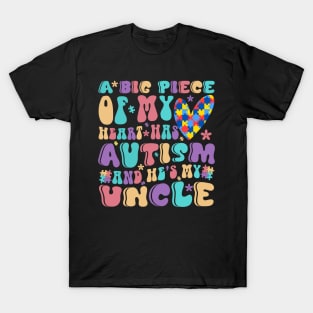 Autistic Uncle Autism Awareness Gift for Birthday, Mother's Day, Thanksgiving, Christmas T-Shirt